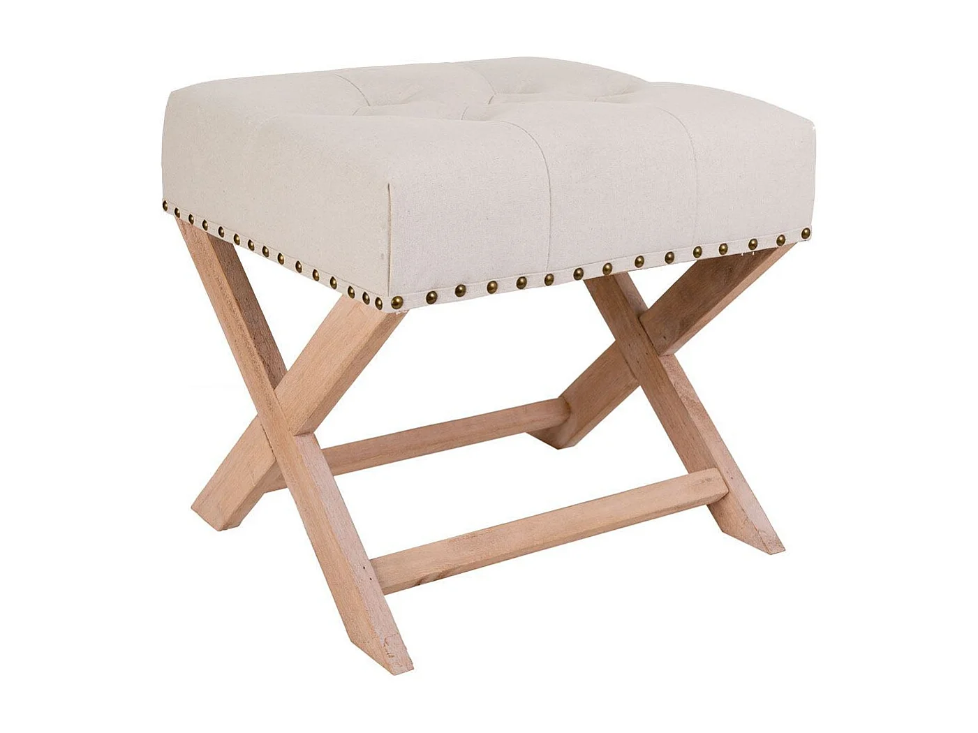 Banco de madeira estofado