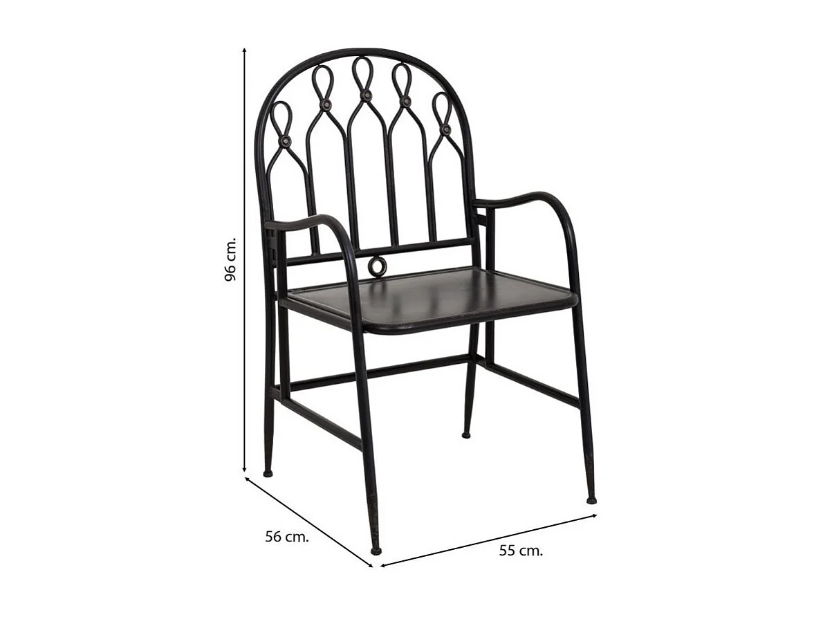 Silla De Metal Negro para el hogar