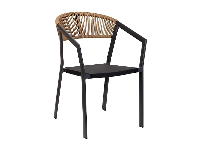 Zwarte aluminium stoel