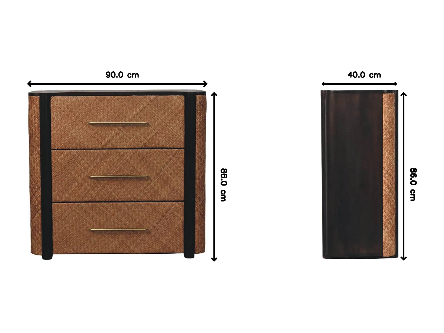 Artisan Furniture Commode Havana Commode Weave à 3 Tiroirs