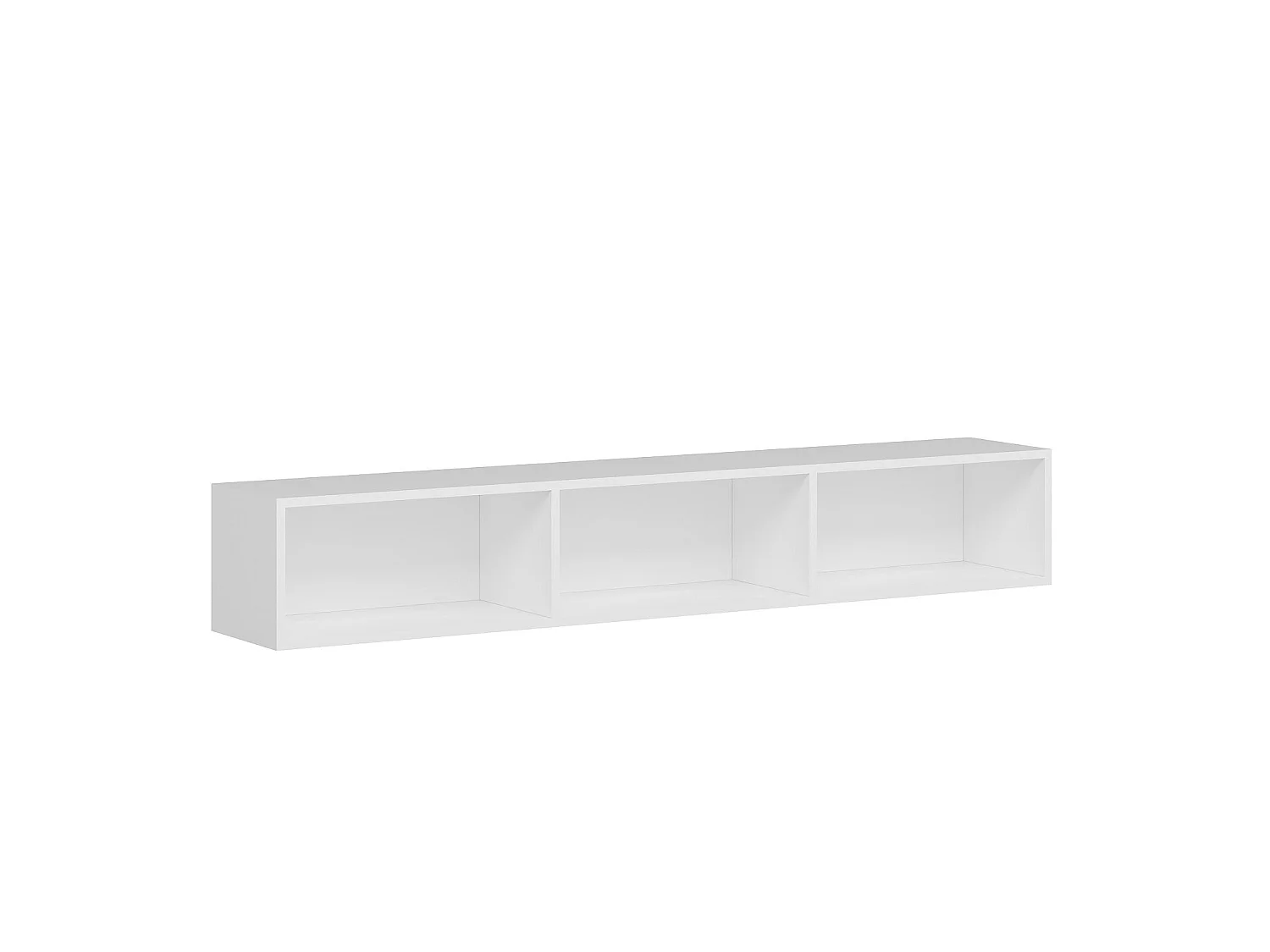 Modern Vit Trä Väggmonterad TV-stativ "Rigel" 180x32x30 cm - Elegant Design