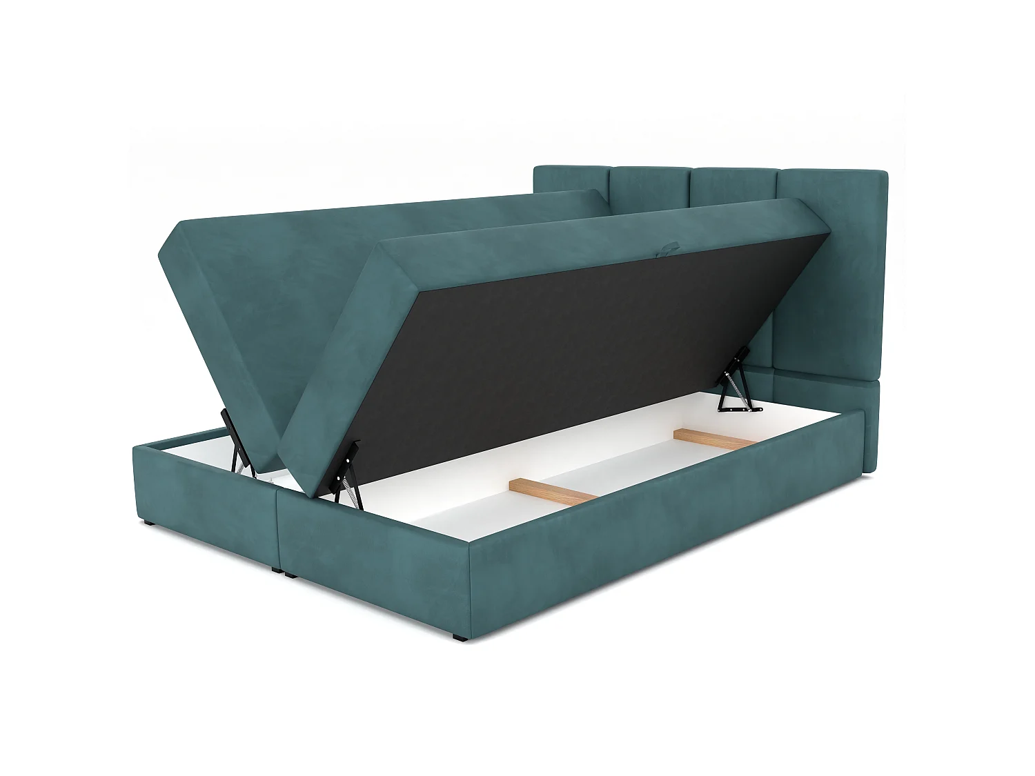 Bed Continentaal 180x200 cm Gestoffeerd Dubbel Met Matras Turkijns Velours Magic Velvet