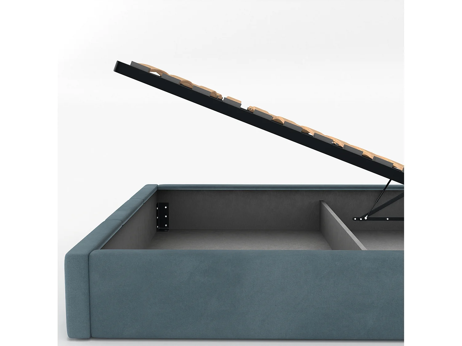 Bed Gestoffeerd Voor De Slaapkamer 120cm x 200cm Dubbel Met Opbergruimte In Zeegroen