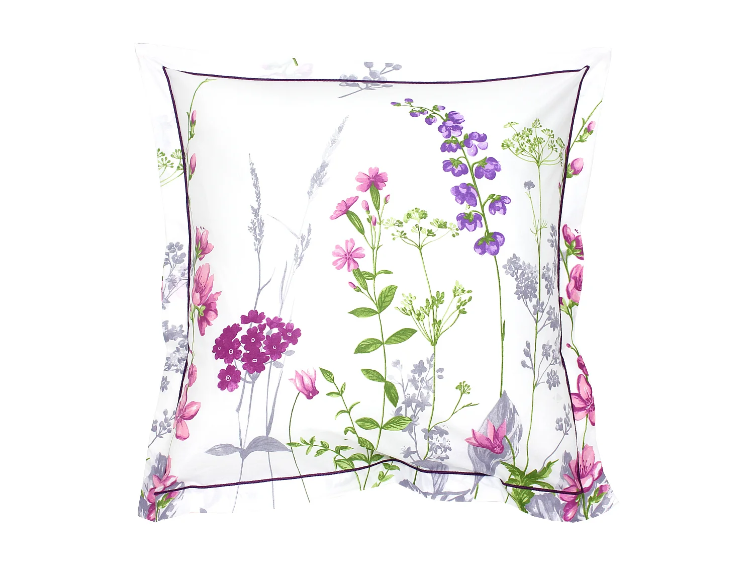 Parure de lit 260x240 cm 65x65 cm coton PRETTY blanc