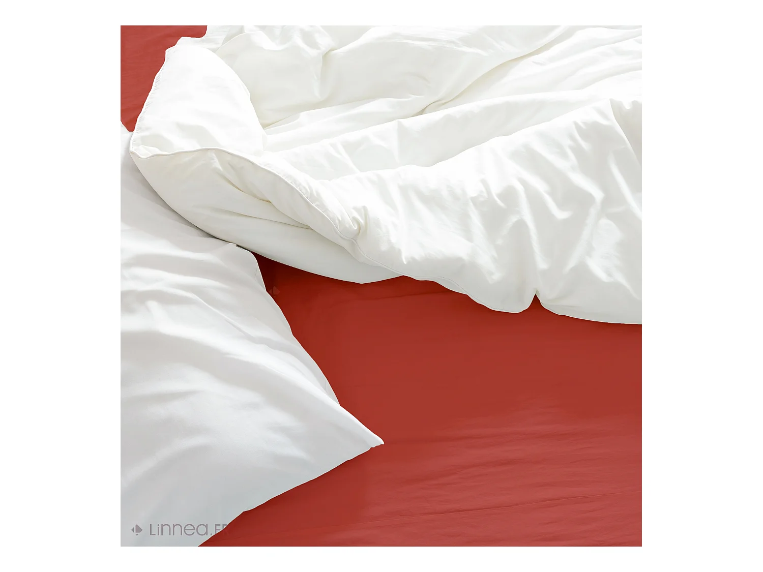 Drap housse 140x200 cm coton biologique SILLA bisque