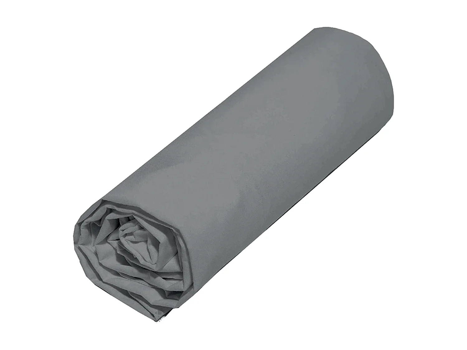 Drap housse 90x190 cm polyester microfibre LAGO gris anthracite bonnet 28 cm