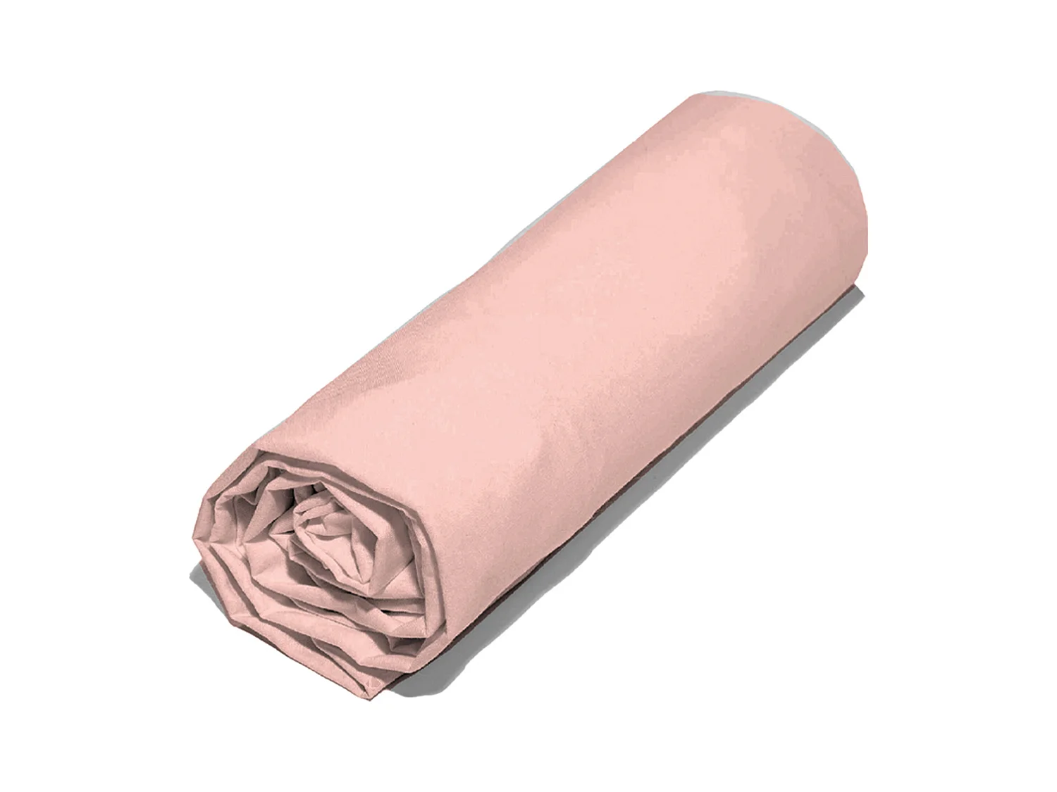 Drap housse 90x190 cm polyester microfibre LAGO rose bonnet 28 cm