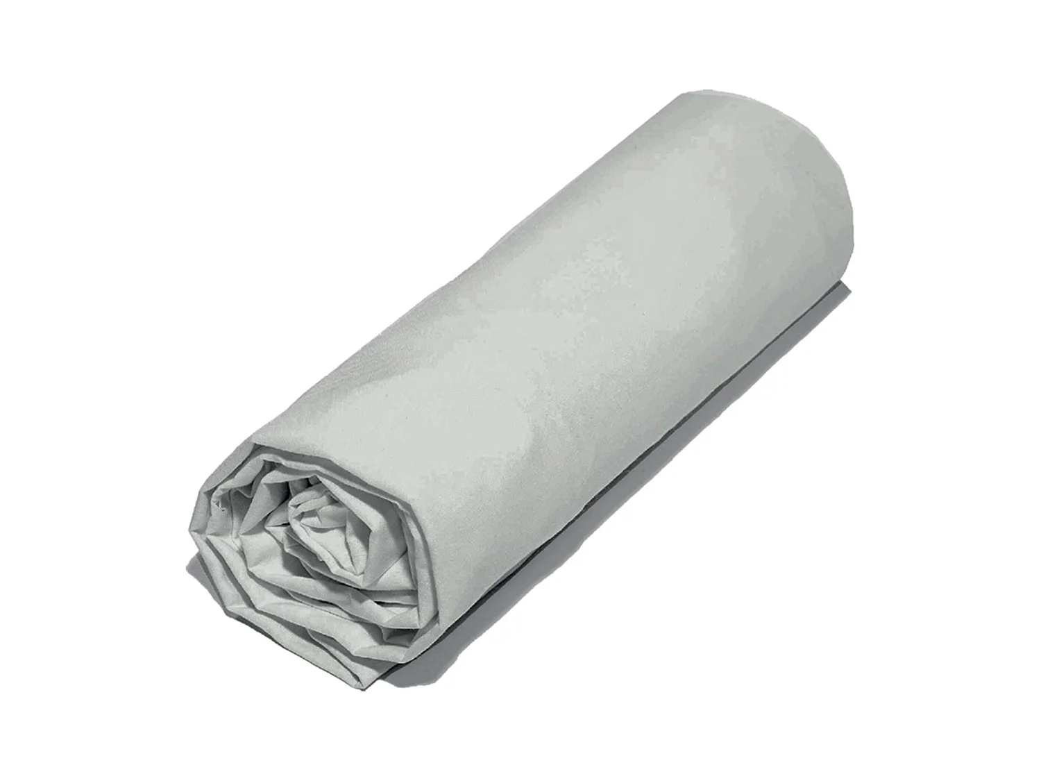 Drap housse 90x190 cm polyester microfibre LAGO gris bonnet 28 cm