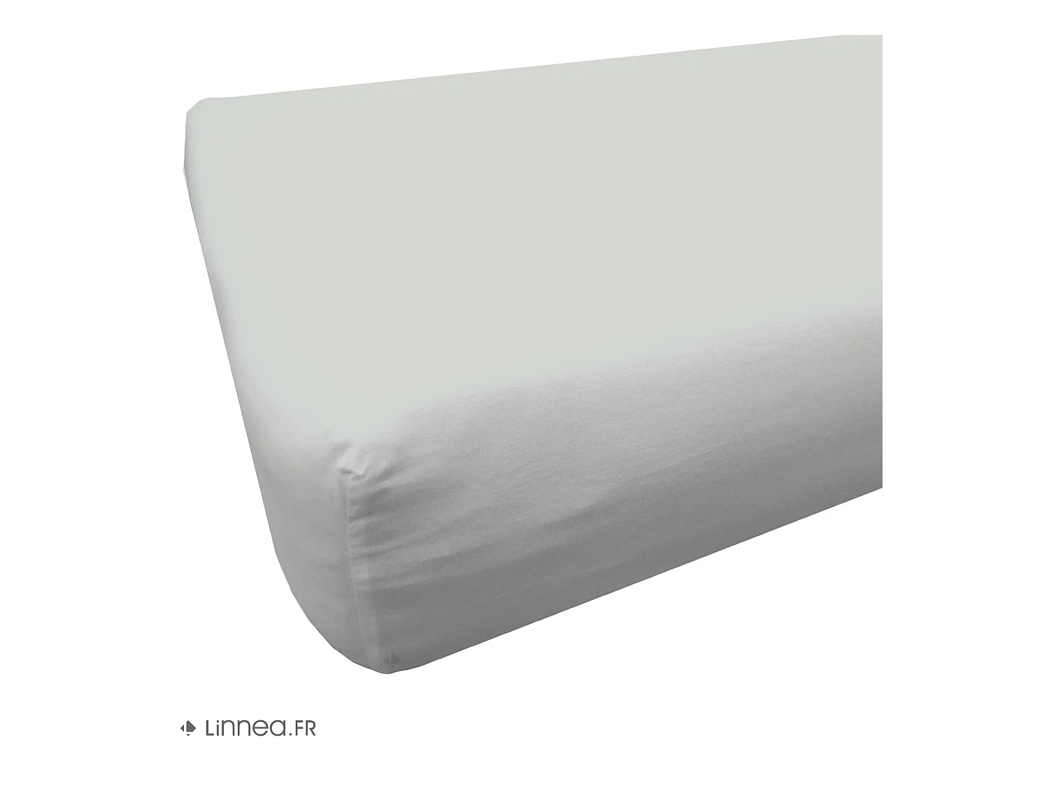Drap housse 90x190 cm polyester microfibre LAGO gris bonnet 28 cm