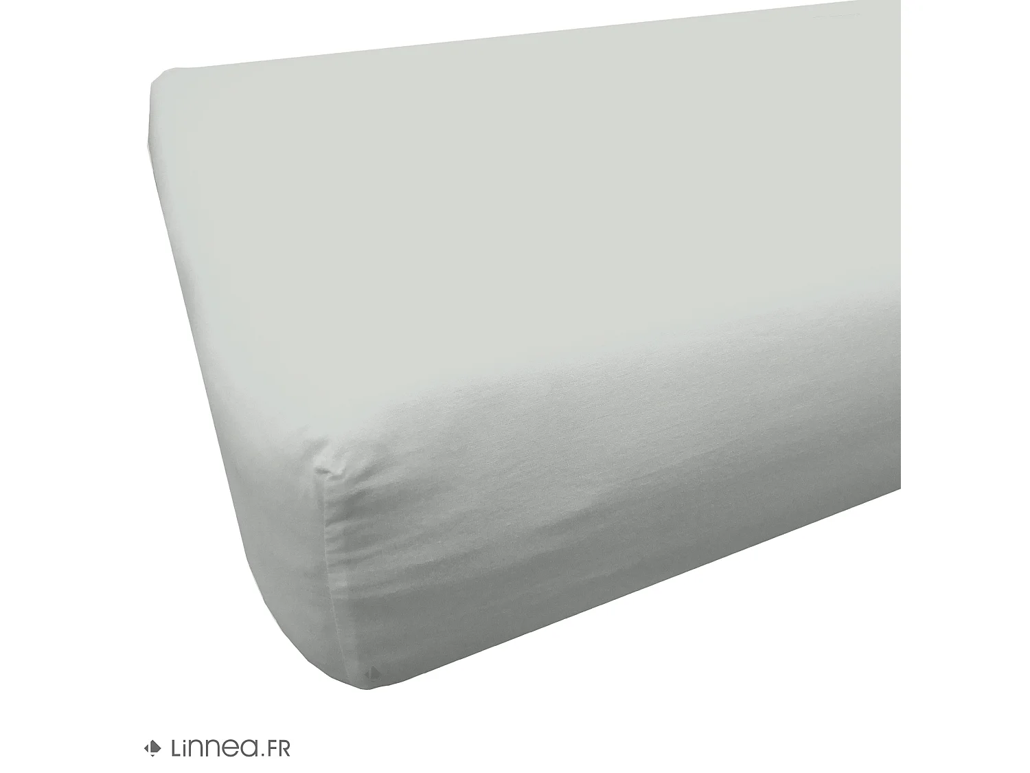 Drap housse 90x190 cm polyester microfibre LAGO gris bonnet 28 cm