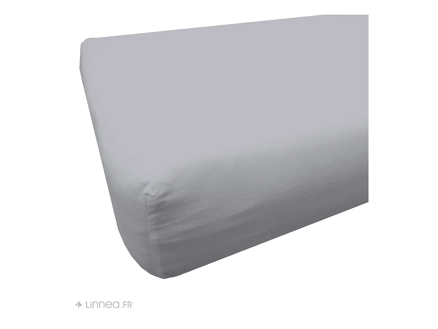 Drap housse 180x200 cm coton biologique SILLA perle