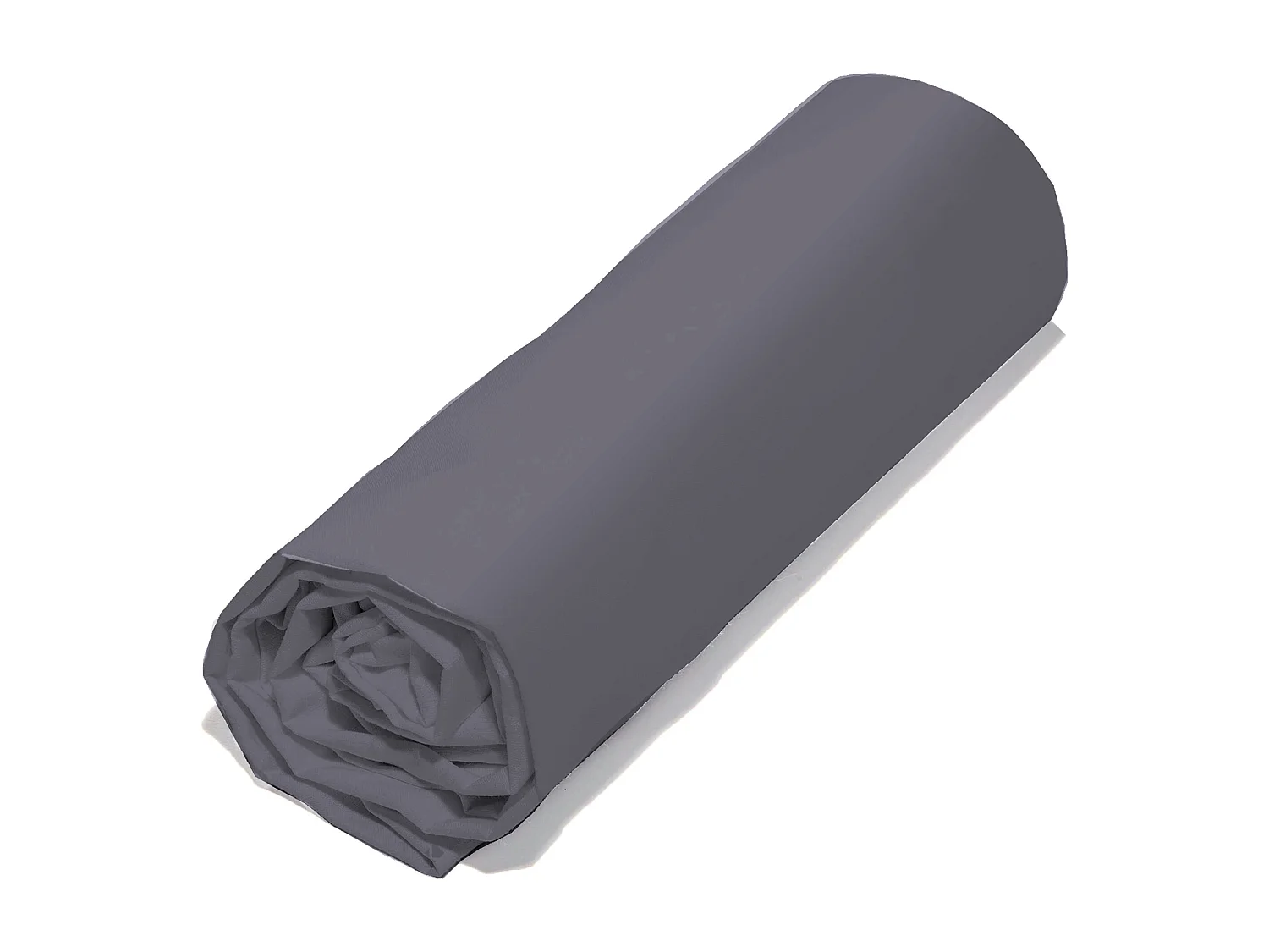 Drap housse 180x200 cm coton issu de l'agriculture biologique SILLA anthracite