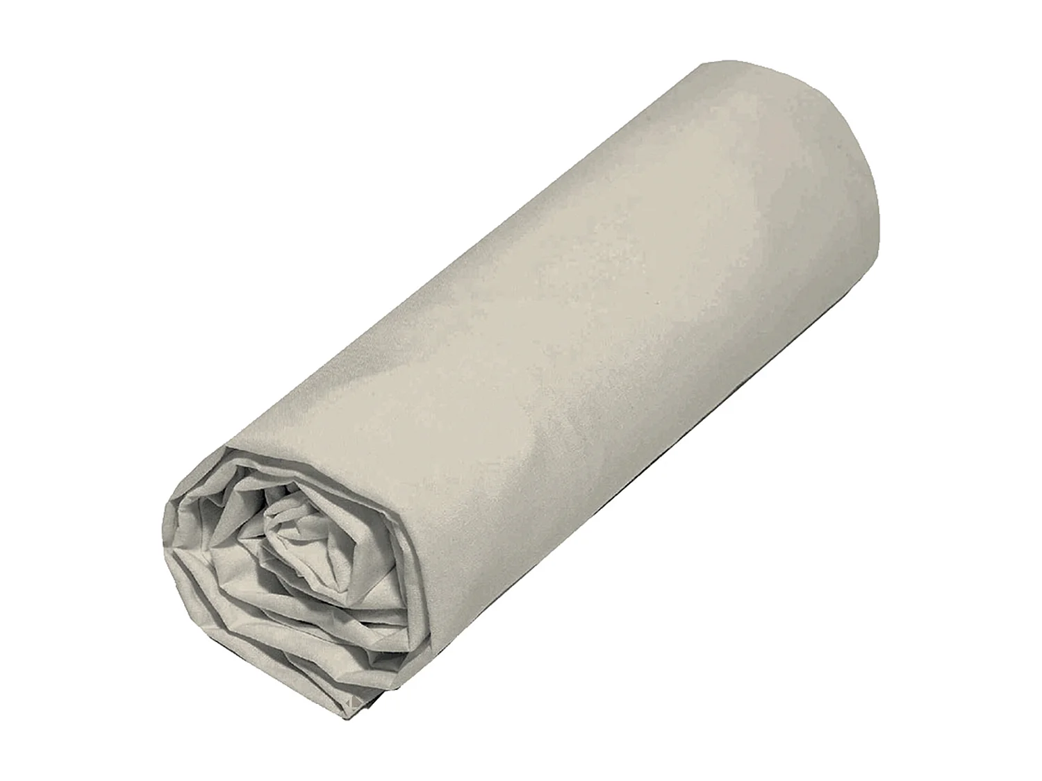 Drap housse 90x190 cm polyester microfibre LAGO beige bonnet 28 cm