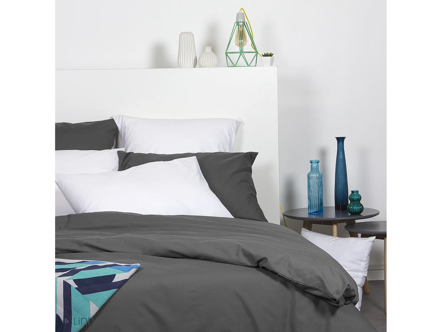 Drap housse 90x190 cm polyester microfibre LAGO beige bonnet 28 cm