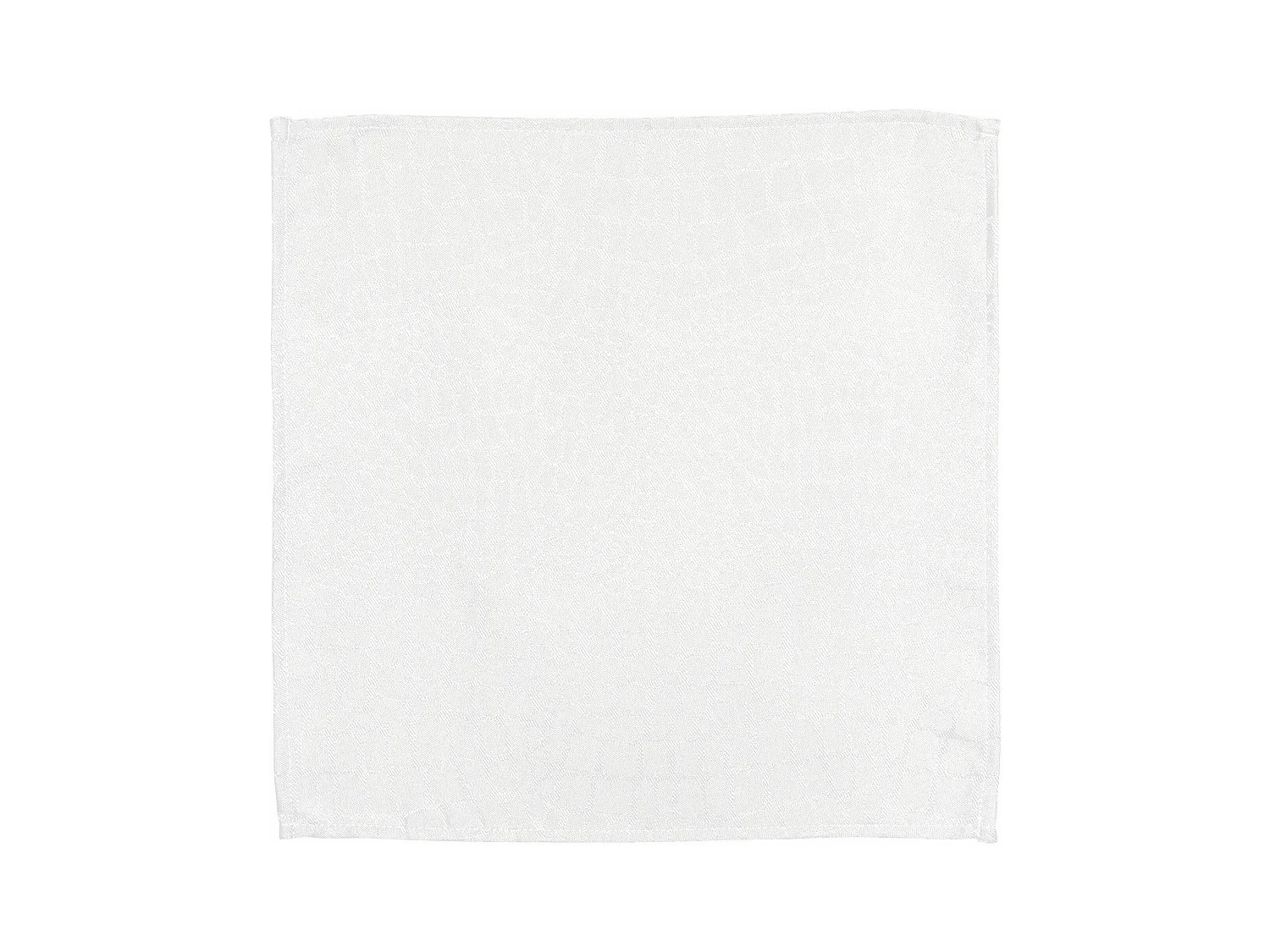 Lot de 3 serviettes de table 45x45 cm Jacquard 100% polyester LOUNGE blanc