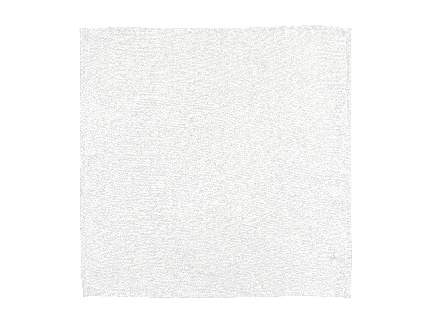 Lot de 3 serviettes de table 45x45 cm Jacquard 100% polyester LOUNGE blanc