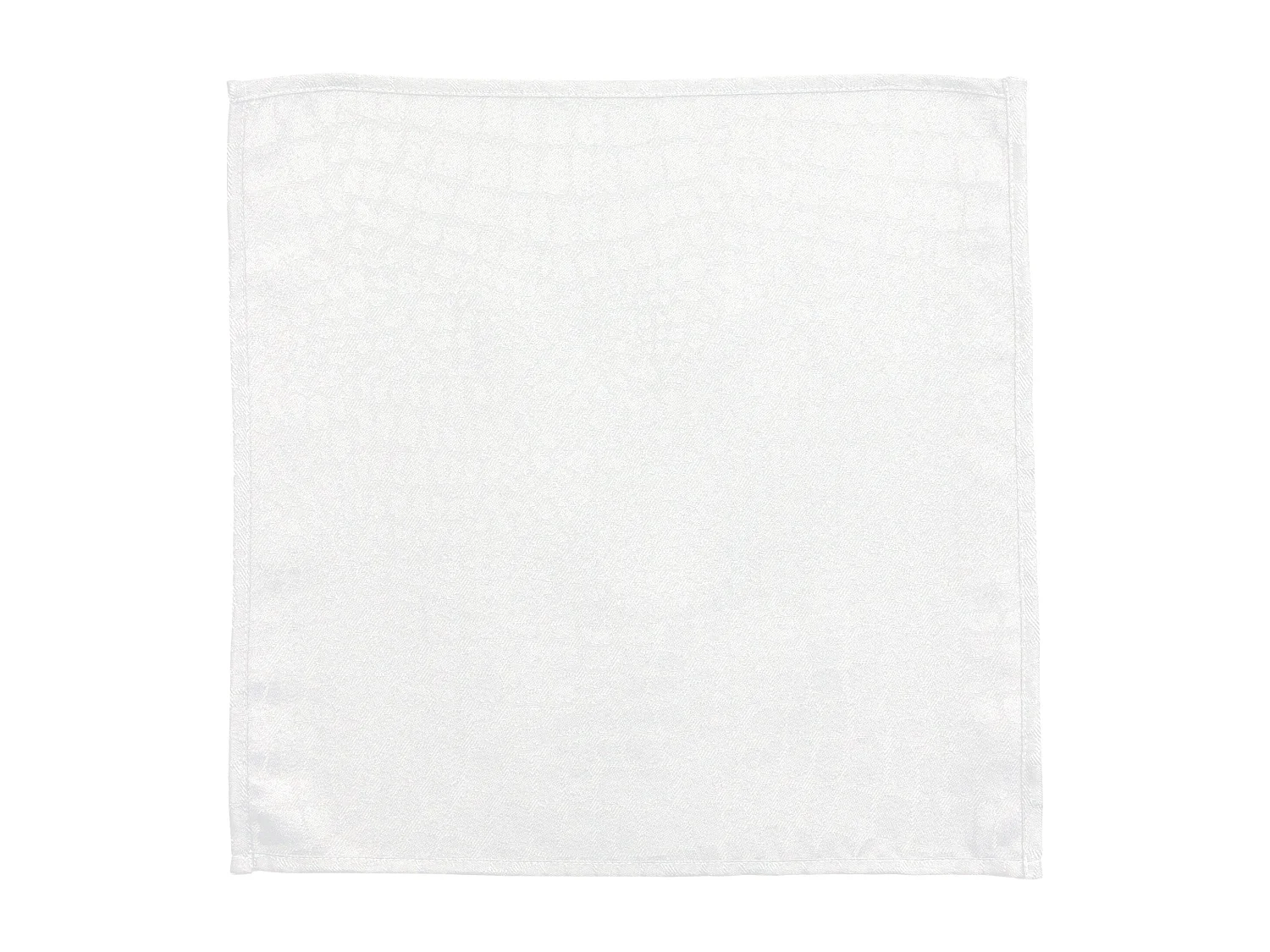 Lot de 3 serviettes de table 45x45 cm Jacquard 100% polyester LOUNGE blanc
