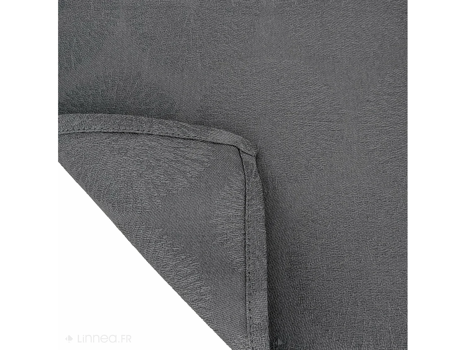 Lot de 3 serviettes de table 45x45 cm HÉLIOS Anthracite coton + enduction acrylique