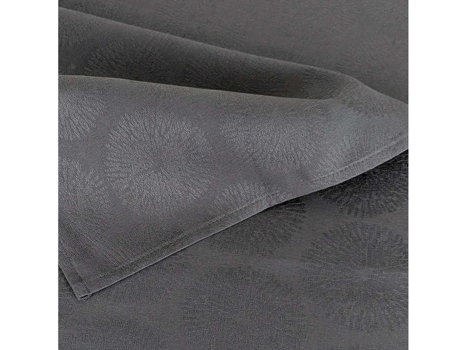 Lot de 3 serviettes de table 45x45 cm HÉLIOS Anthracite coton + enduction acrylique