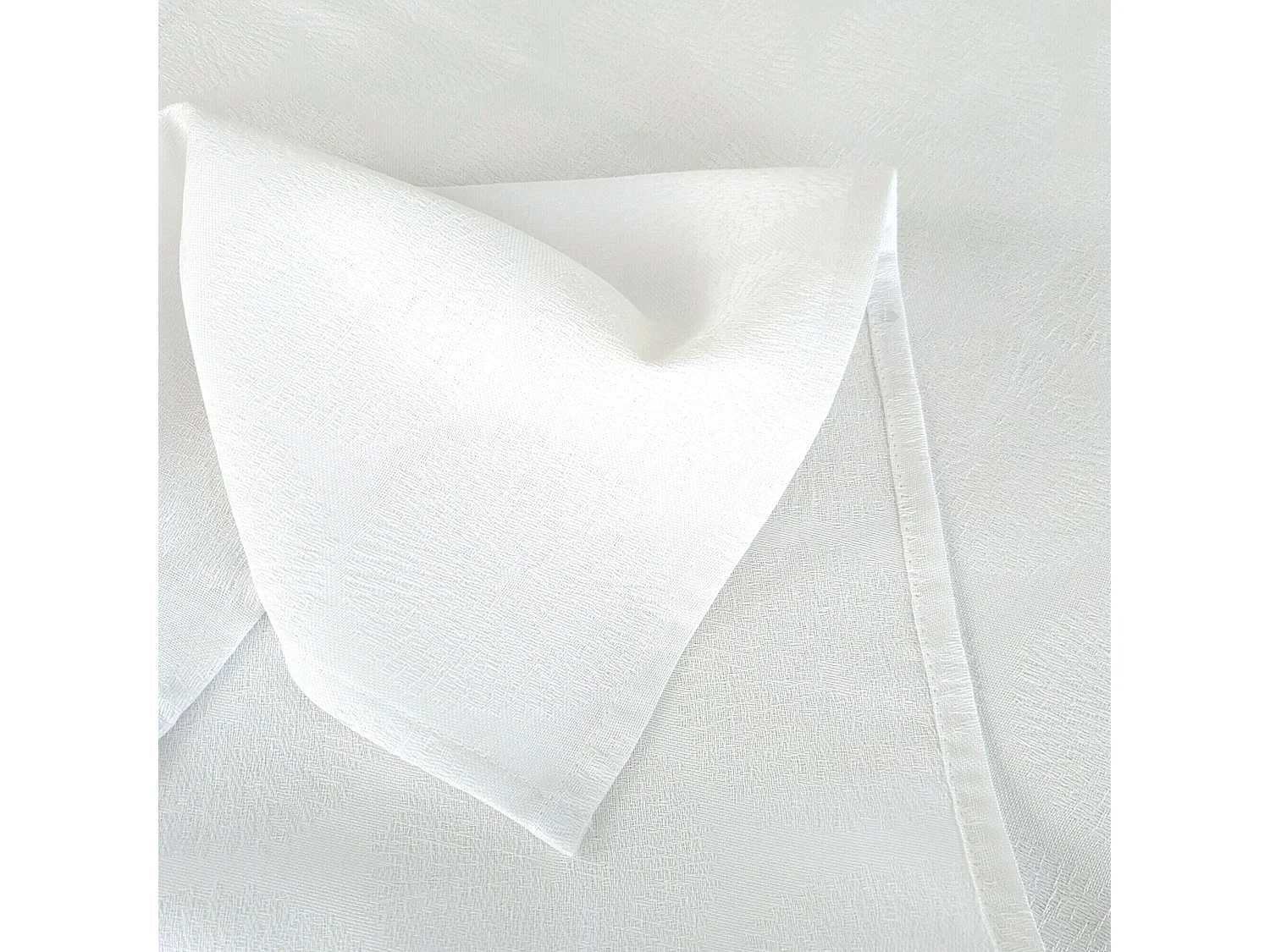 Lot de 3 serviettes de table 45x45 cm HÉLIOS Blanc coton + enduction acrylique