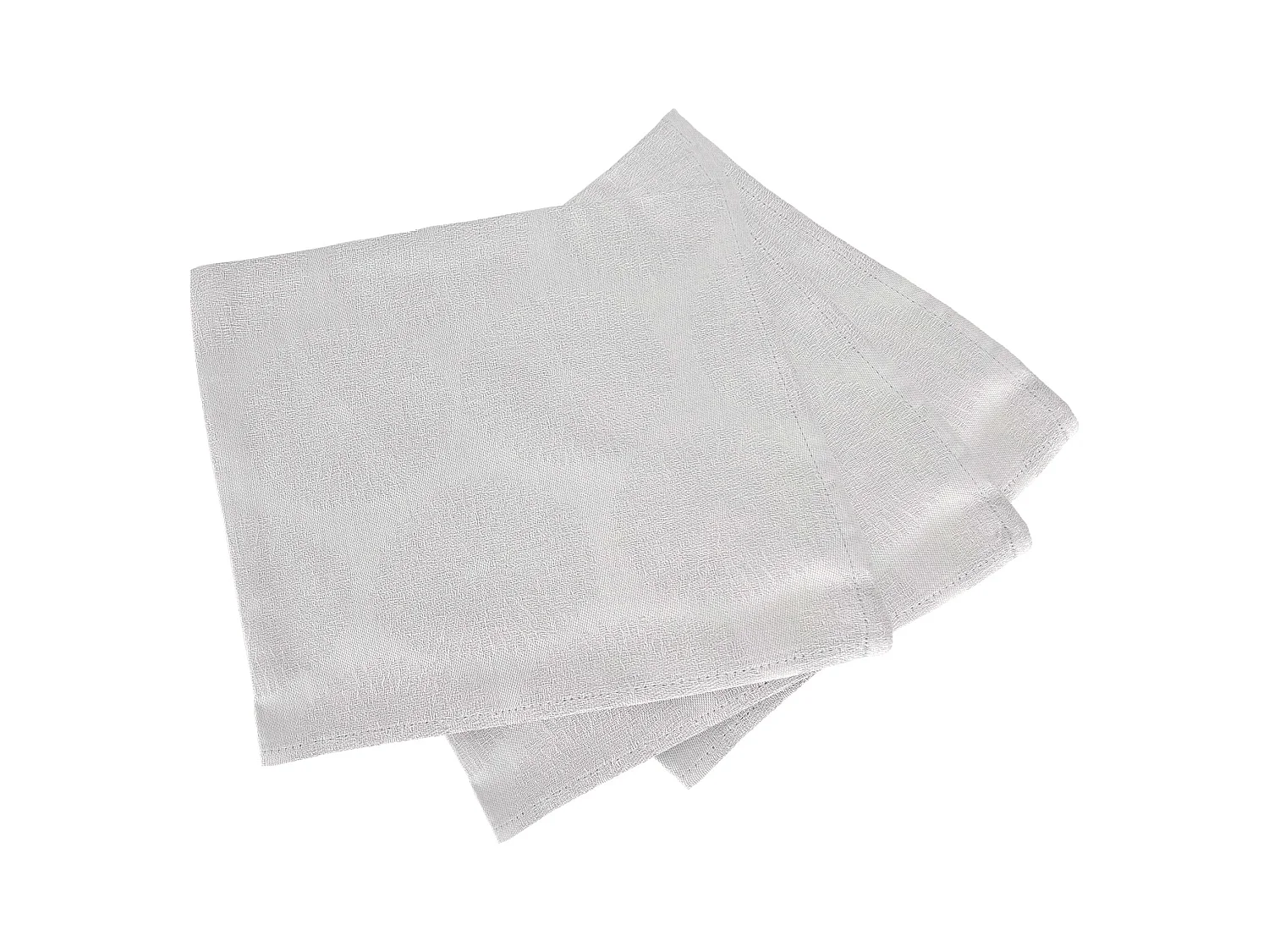 Lot de 3 serviettes de table 45x45 cm HÉLIOS Perle coton + enduction acrylique