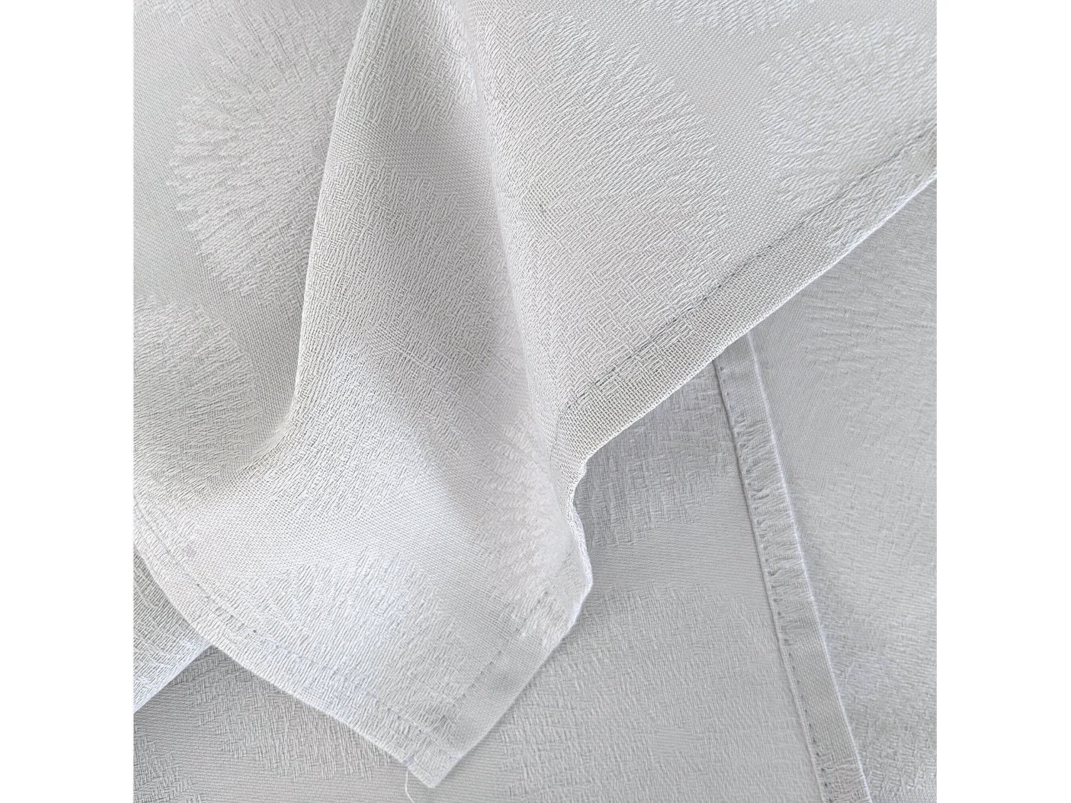 Lot de 3 serviettes de table 45x45 cm HÉLIOS Perle coton + enduction acrylique