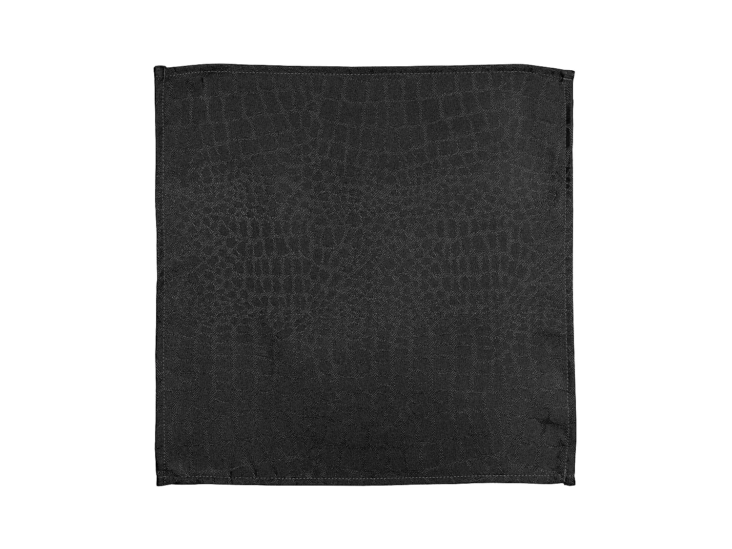 Lot de 3 serviettes de table 45x45 cm Jacquard 100% polyester LOUNGE noir
