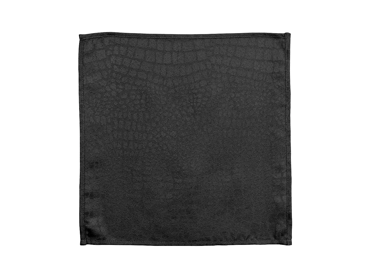 Lot de 3 serviettes de table 45x45 cm Jacquard 100% polyester LOUNGE noir