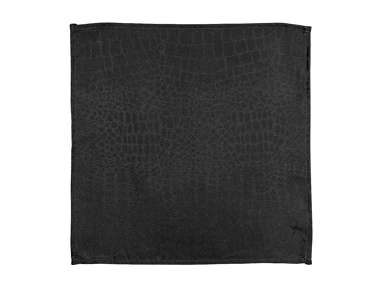 Lot de 3 serviettes de table 45x45 cm Jacquard 100% polyester LOUNGE noir