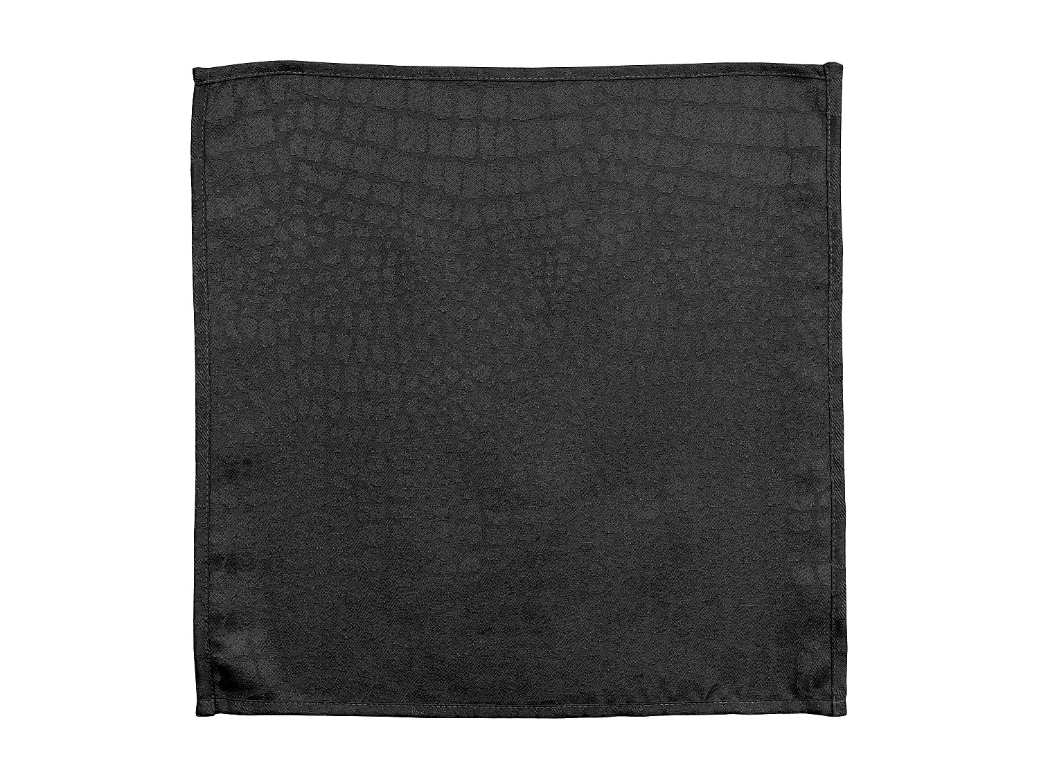 Lot de 3 serviettes de table 45x45 cm Jacquard 100% polyester LOUNGE noir