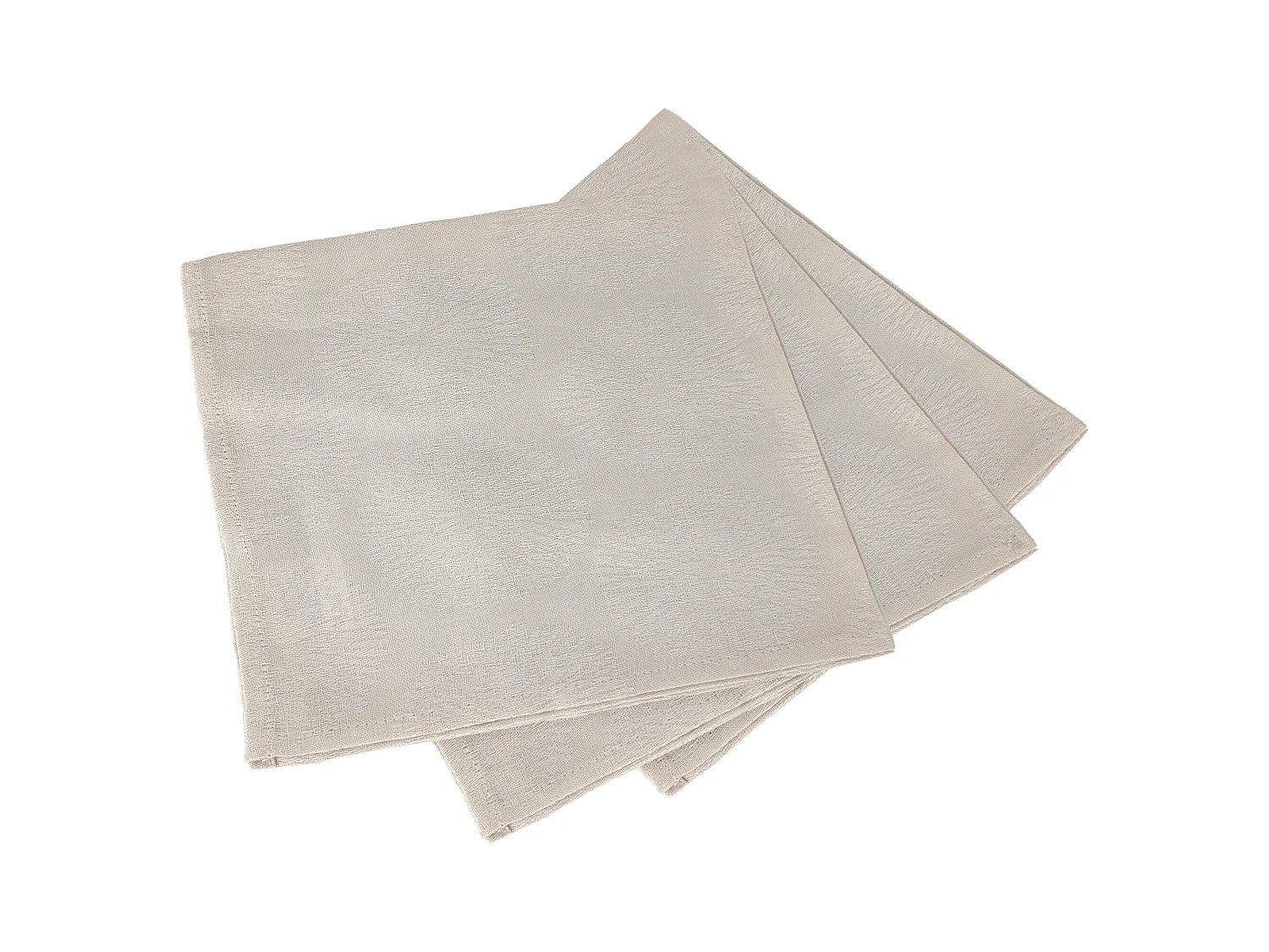 Lot de 3 serviettes de table 45x45 cm HÉLIOS Ecru coton + enduction acrylique