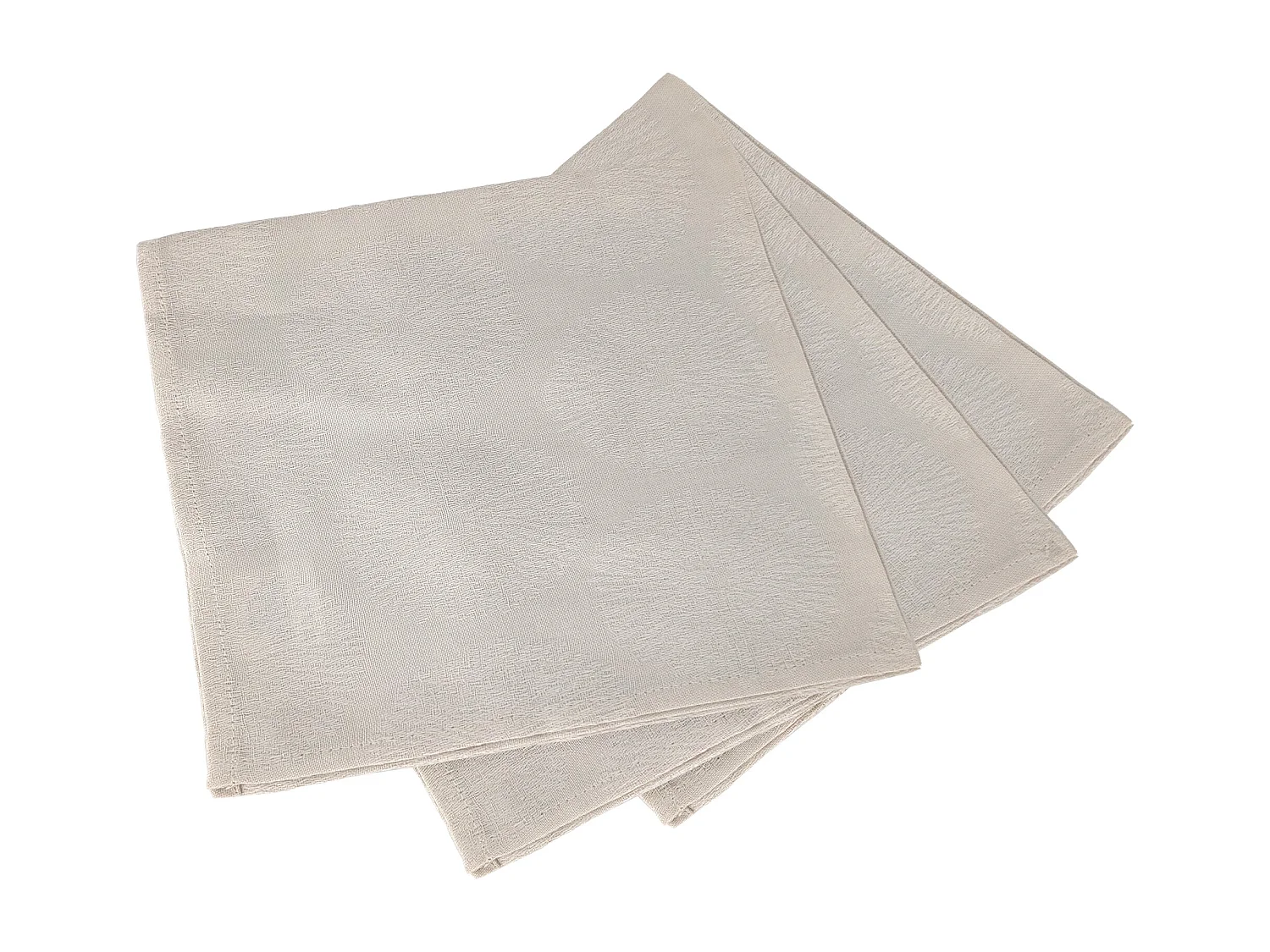 Lot de 3 serviettes de table 45x45 cm HÉLIOS Ecru coton + enduction acrylique