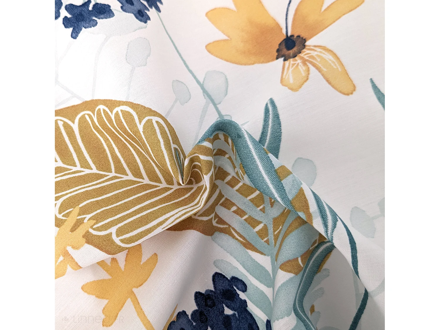 Housse de couette 200x200 cm Percale pur coton PETITE FOLIE Bleu