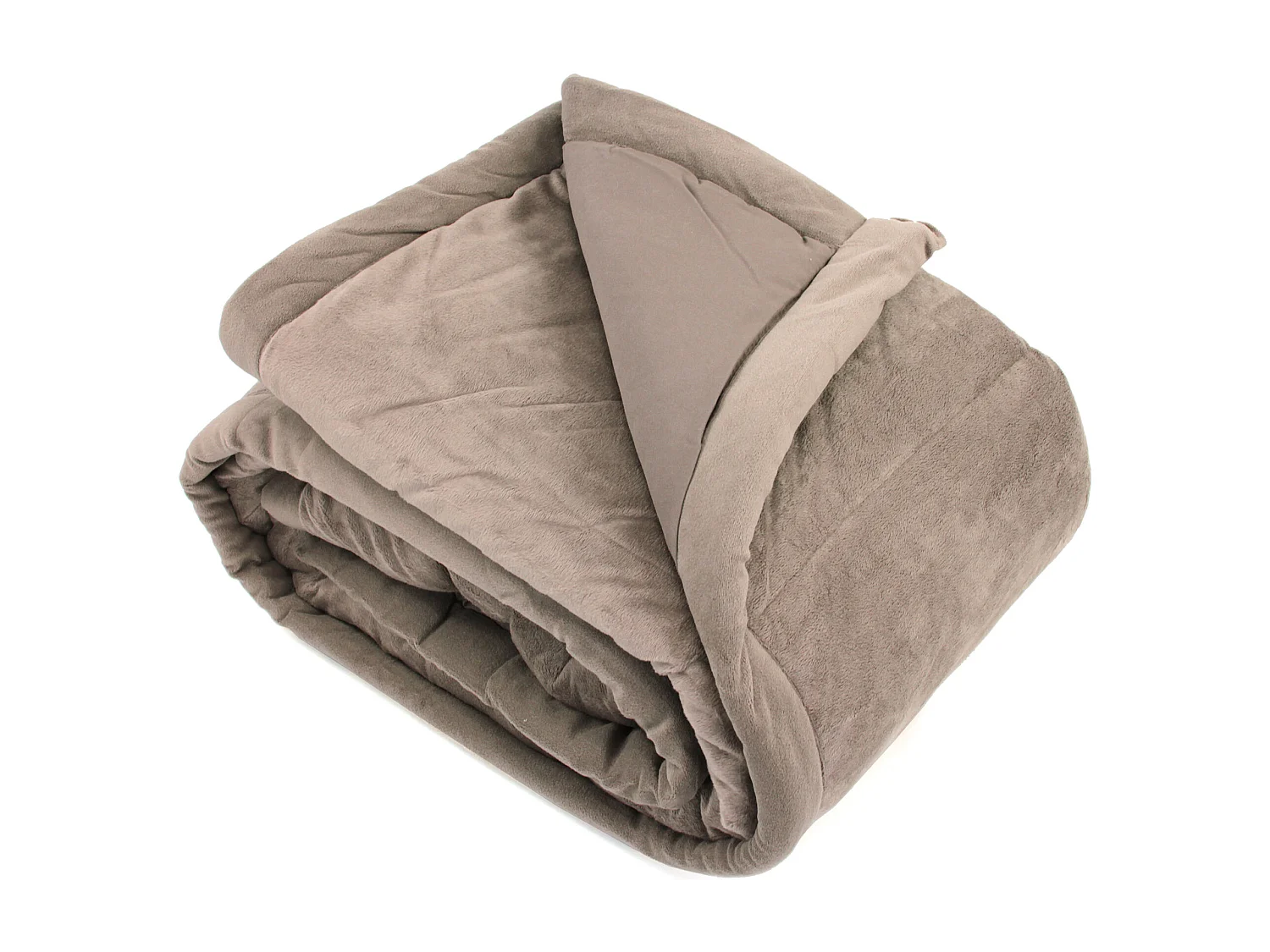 Plaid 140x160 cm 100% polyester 480 g/m2 VEGA Marron Taupe