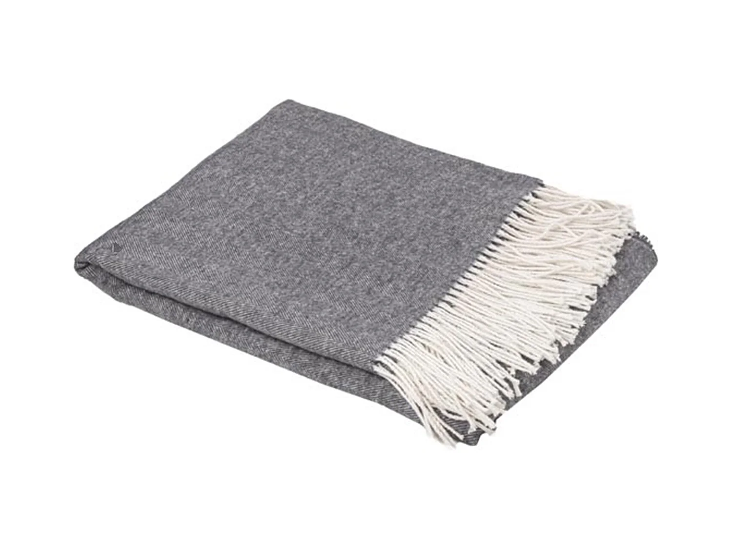 Plaid 130x180 cm ROMA en coton recyclé gris acier