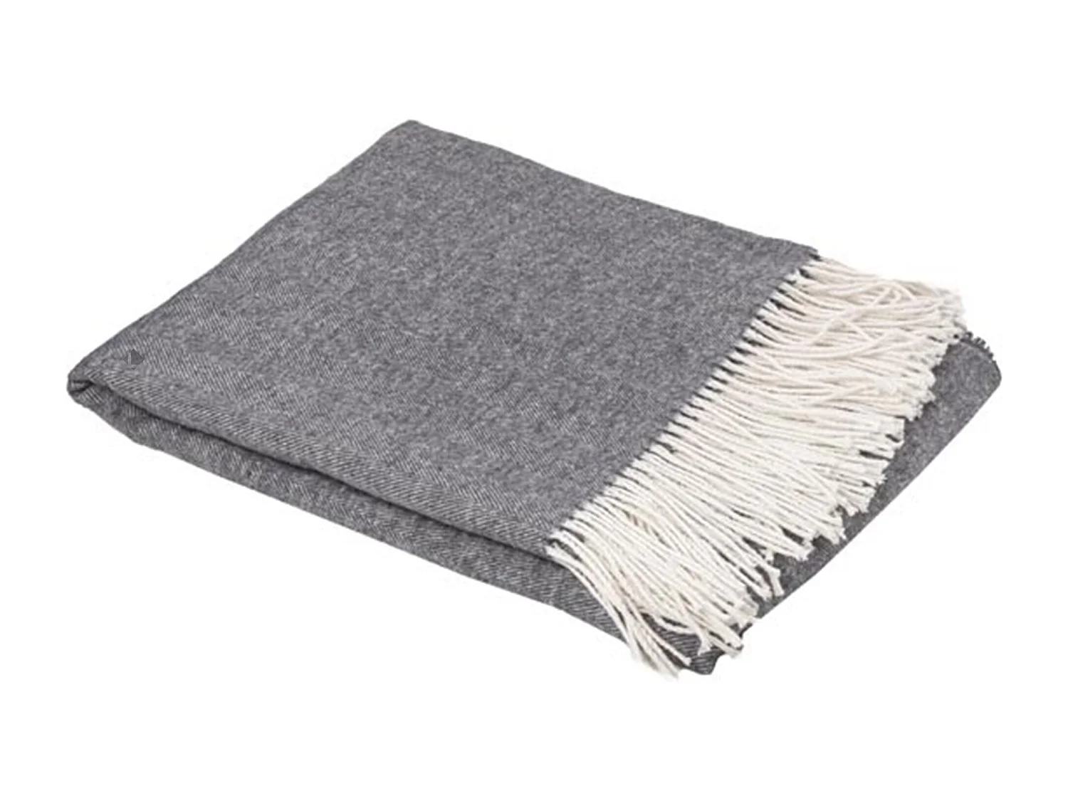 Plaid 130x180 cm ROMA en coton recyclé gris acier