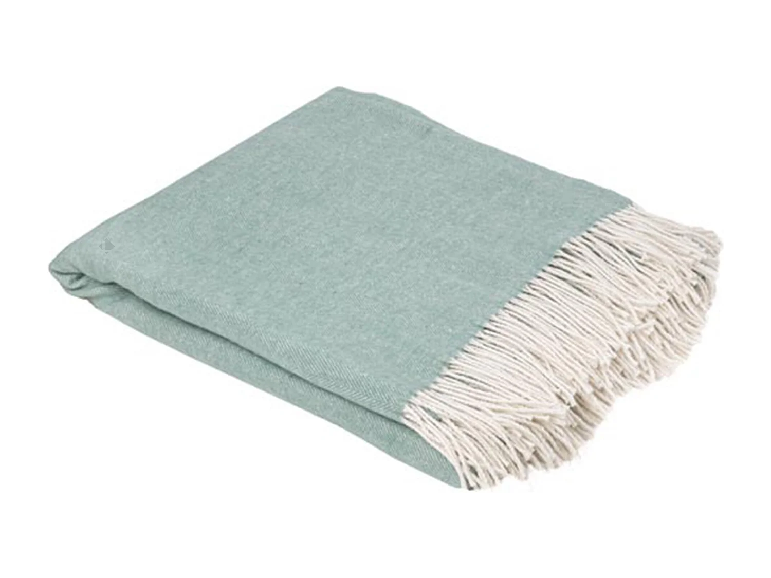 Plaid 130x180 cm ROMA en coton recyclé bleu lagon