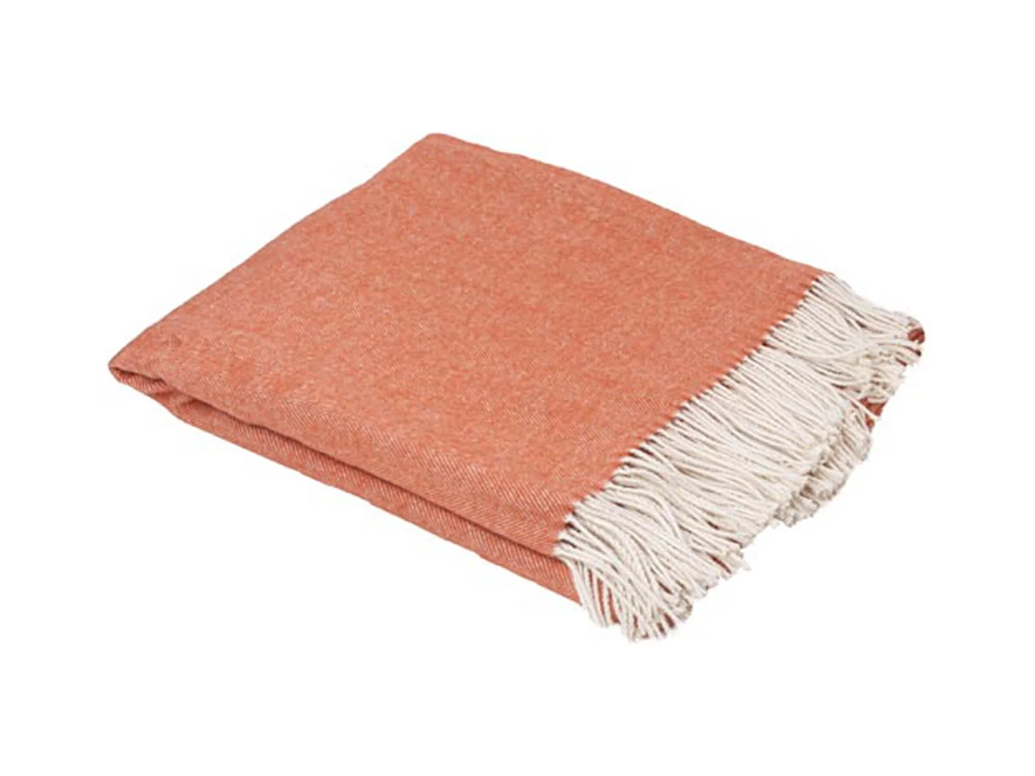 Plaid 130x180 cm ROMA en coton recyclé rose gingembre