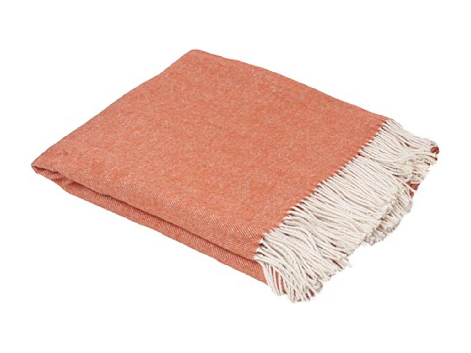 Plaid 130x180 cm ROMA en coton recyclé rose gingembre