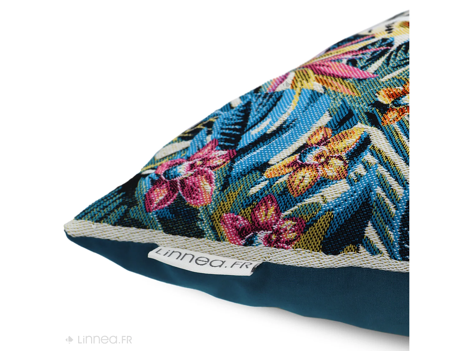 Housse de coussin 45x45 cm BAGHERRA Bleu Caraibes