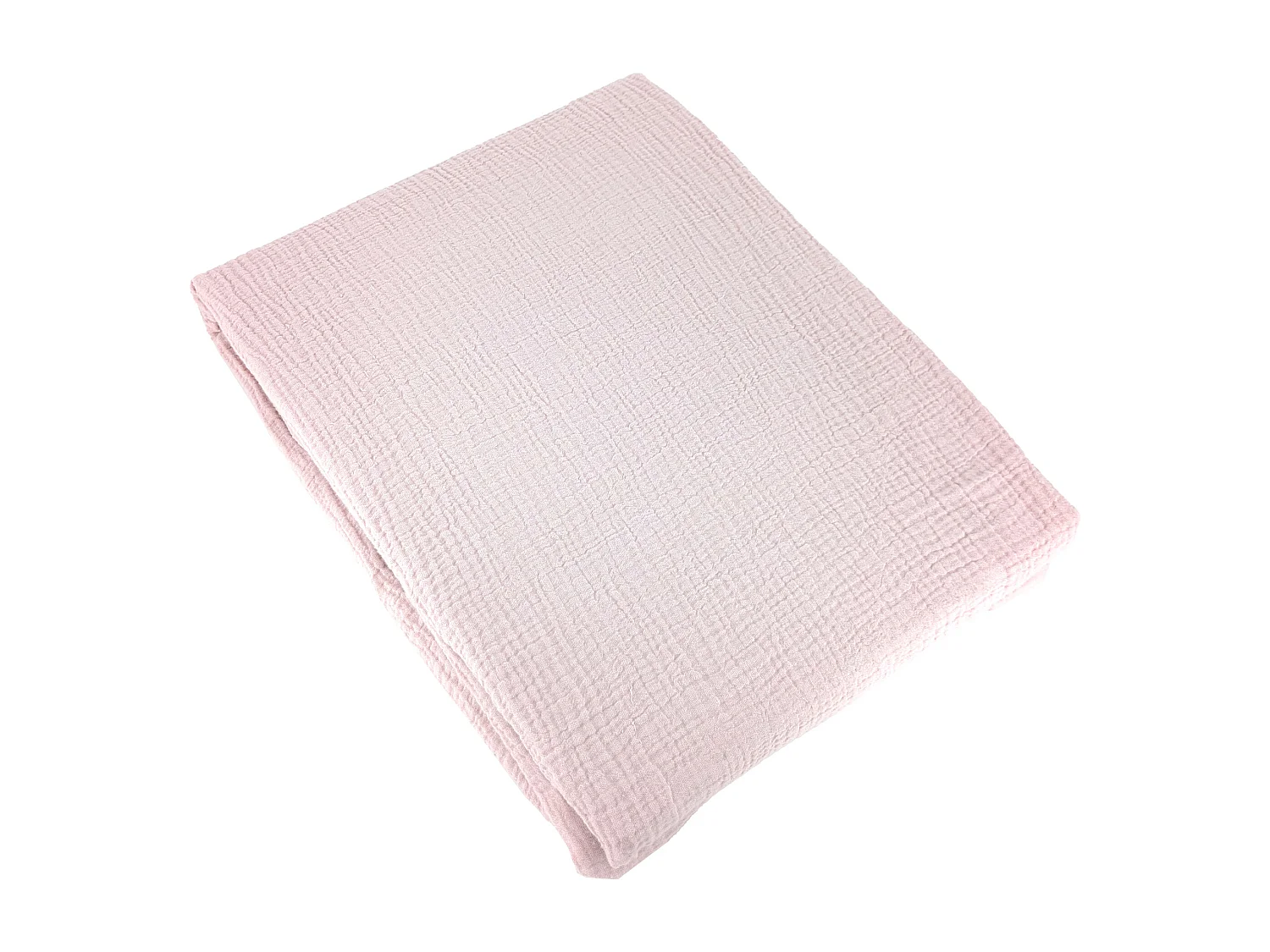 Parure de lit 240x220 cm double gaze de coton GAZGAZ rose 3 pièces