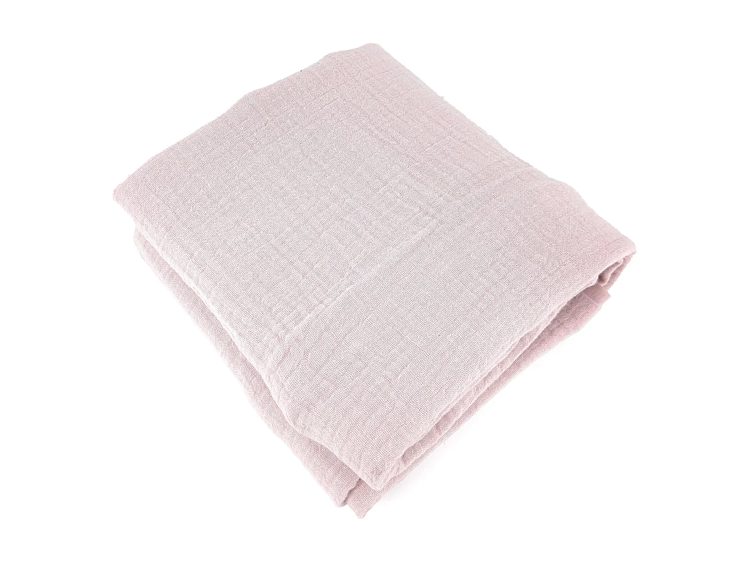 Parure de lit 240x220 cm double gaze de coton GAZGAZ rose 3 pièces