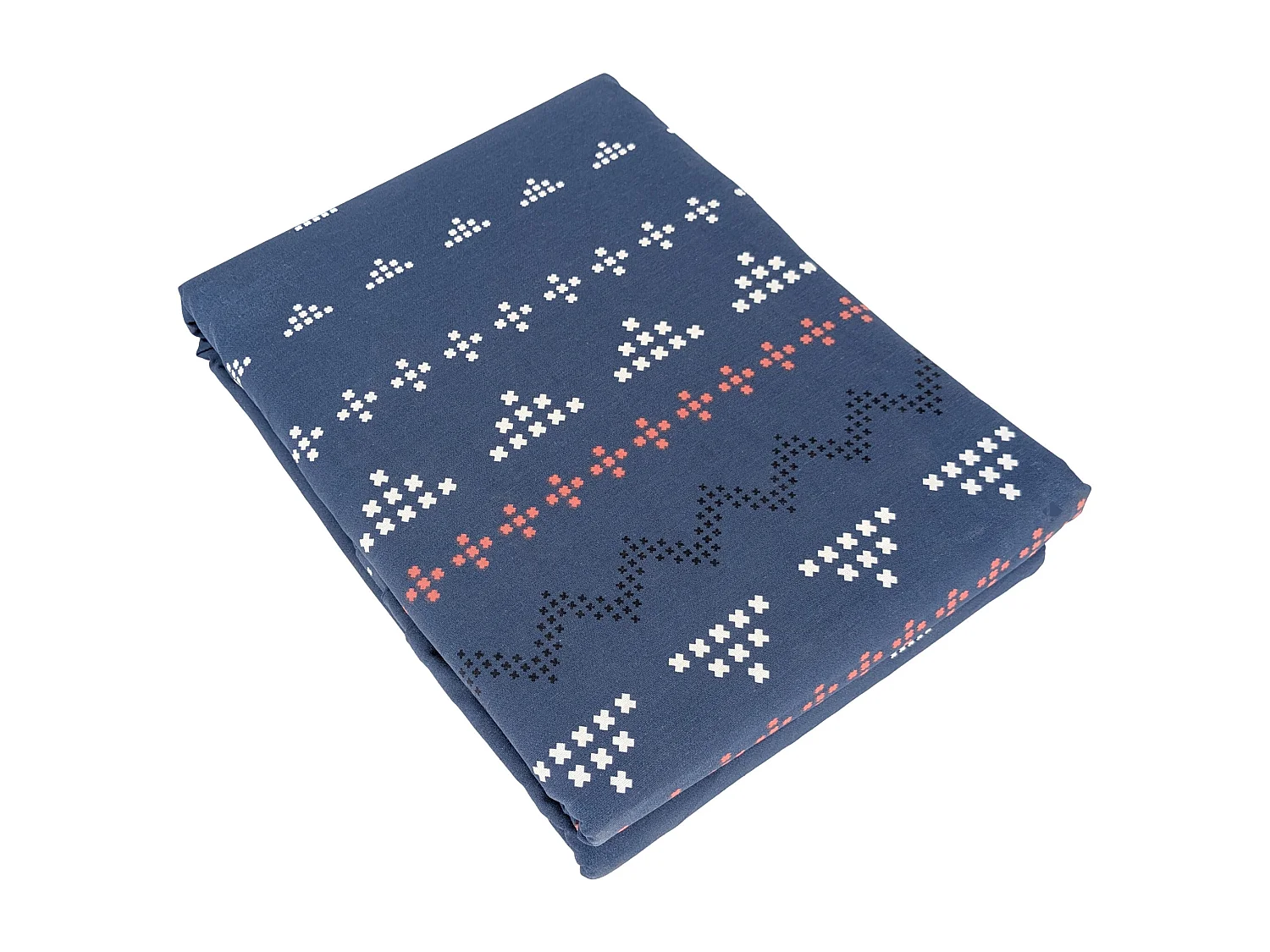 Parure de lit 240x220 cm coton biologique NEIGE Bleu Jean