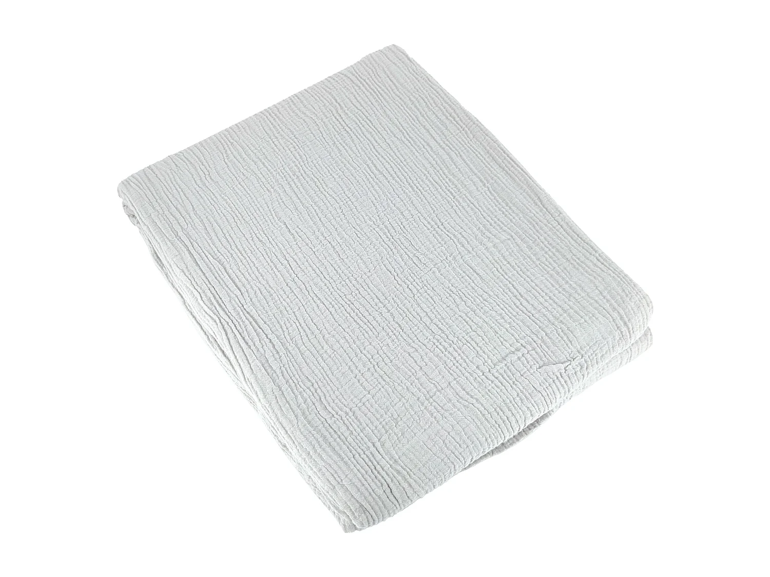 Parure de lit 240x220 cm double gaze de coton GAZGAZ gris 3 pièces