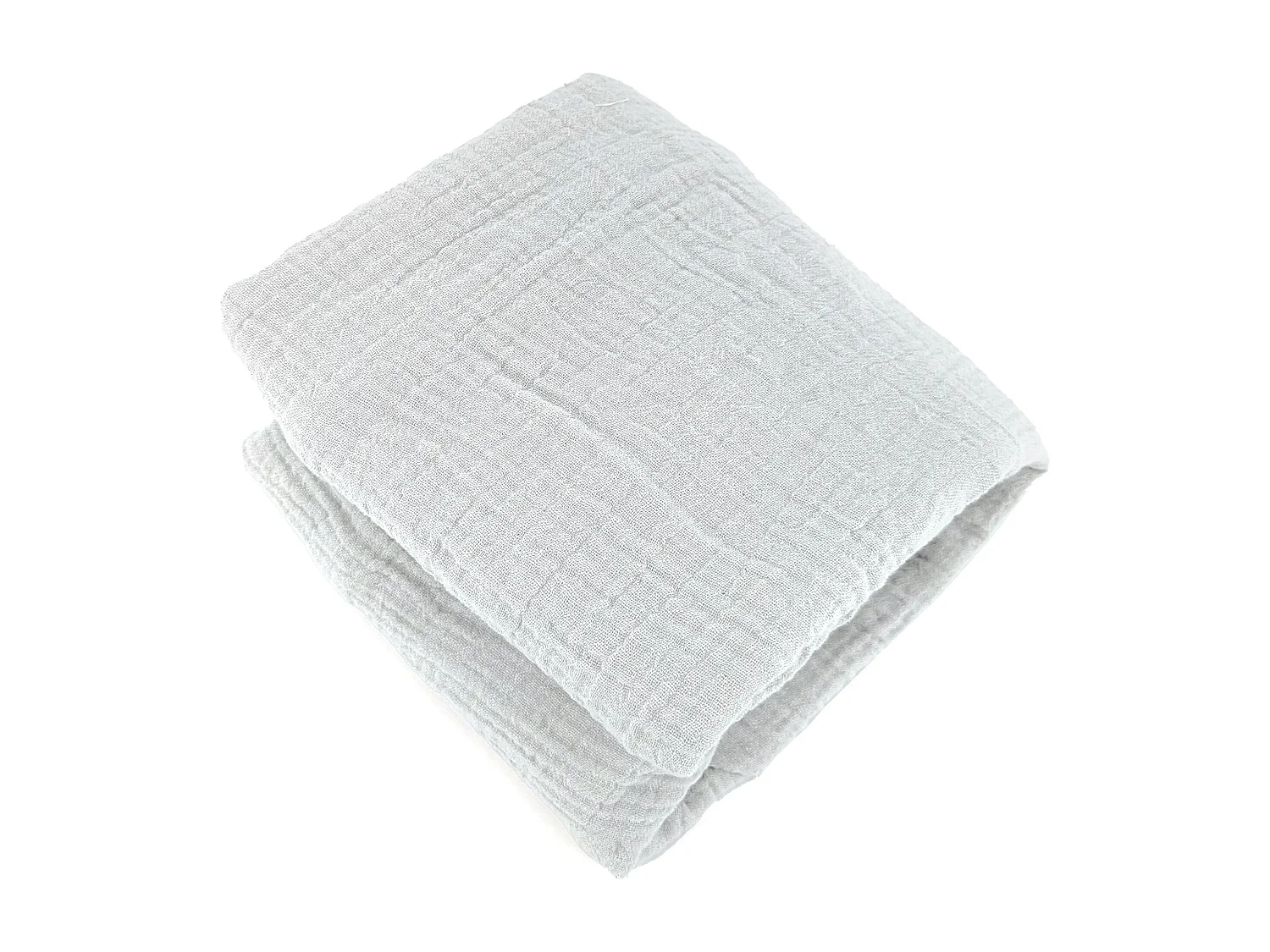 Parure de lit 240x220 cm double gaze de coton GAZGAZ gris 3 pièces