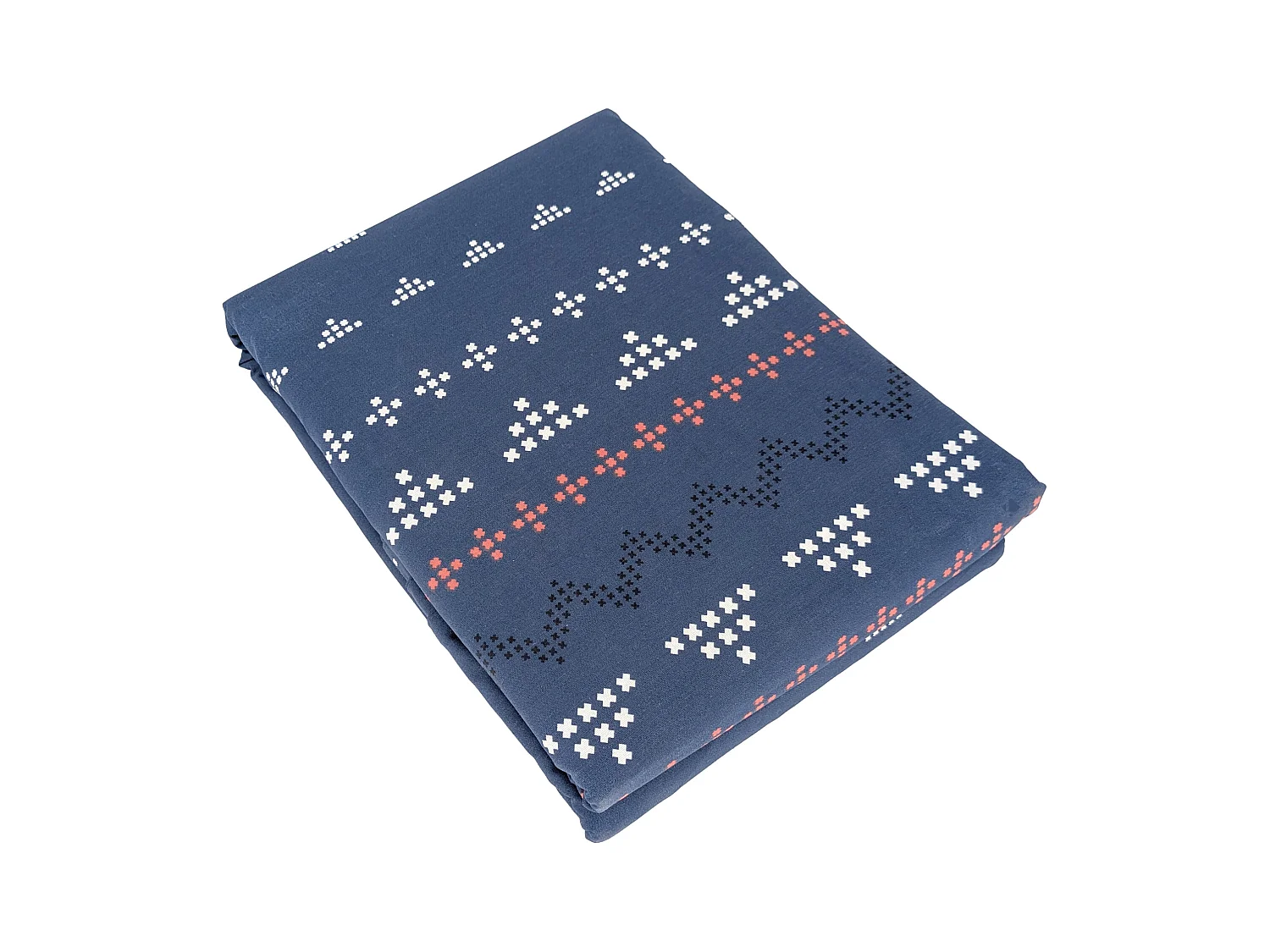 Parure de lit 260x240 cm coton biologique NEIGE Bleu Jean