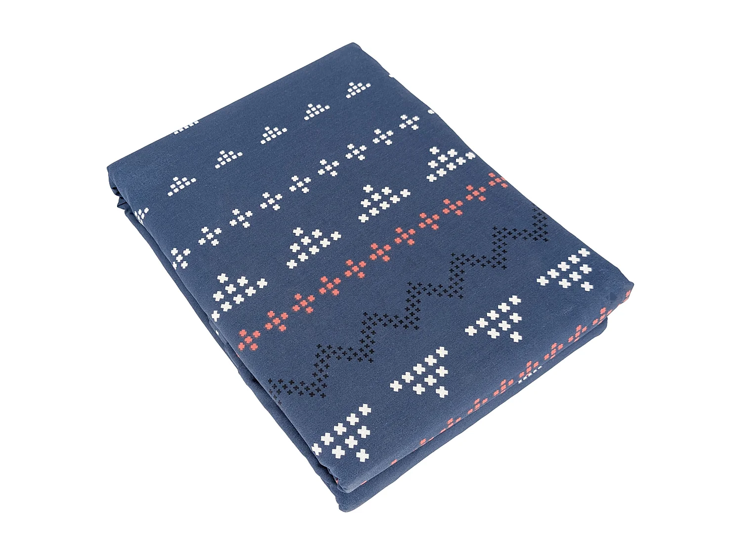 Parure de lit 260x240 cm coton biologique NEIGE Bleu Jean