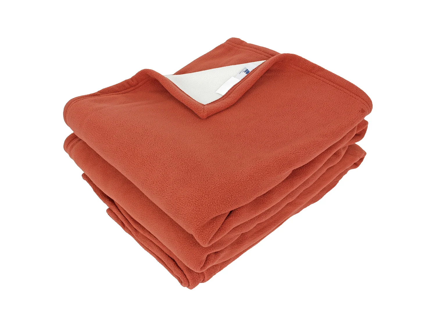 Couverture polaire luxe 240x260 cm NARVIK Gingembre/Naturel