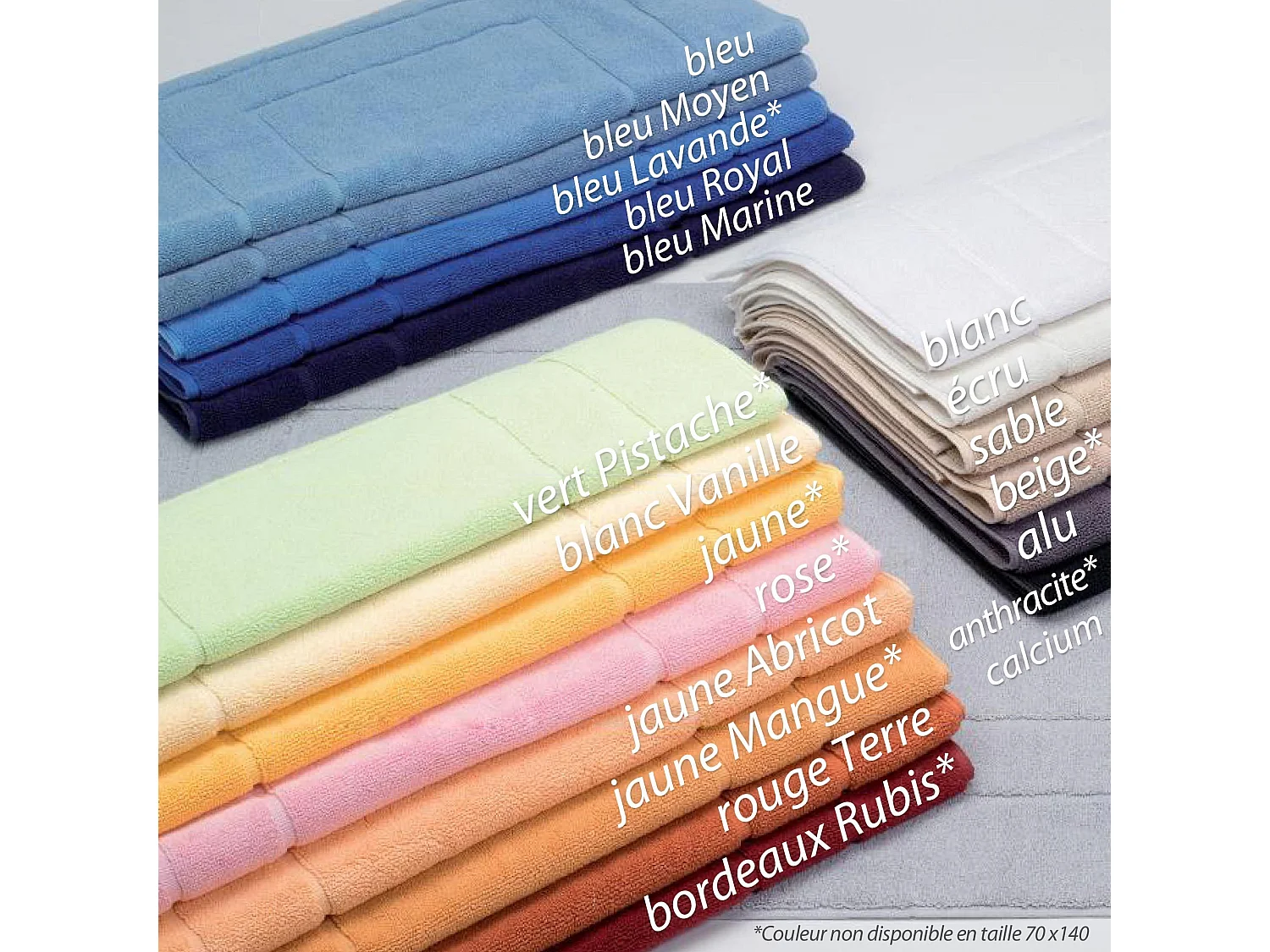 Tapis de bain 60x100 cm FLAIR Blanc 1500 g/m2