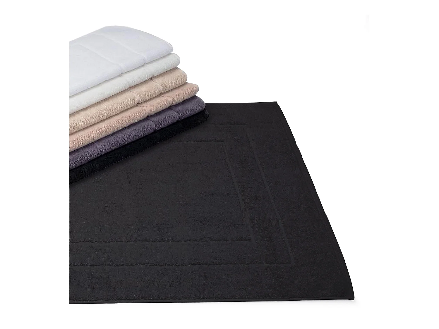 Tapis de bain 60x60 cm FLAIR Noir 1500 g/m2